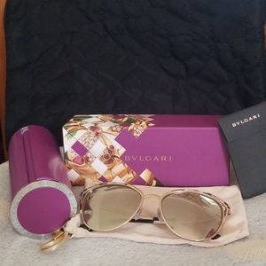 Bvlgari SERPENTI BV Rose Gold Sunglasses